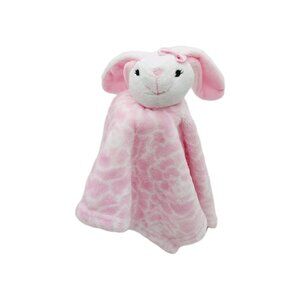 Hudson Girl Baby White Bunny Rabbit Lovey Security Blanket Plush Stuffed Animal